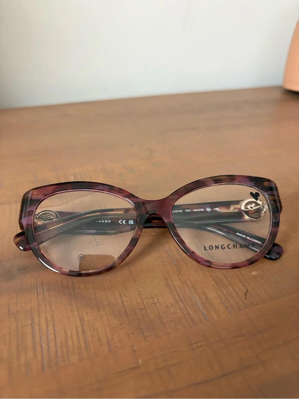 Longchamp Women’s  Burgundy Tortoiseshell Eyeglasses - add your own prescription